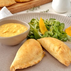 3000x1688_Bio_AdR_Raclette_Teigtaschen_serviert_Teller_foodwerk
