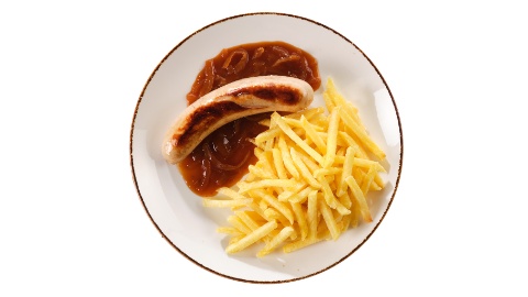 Kalbsbratwurst_Teller